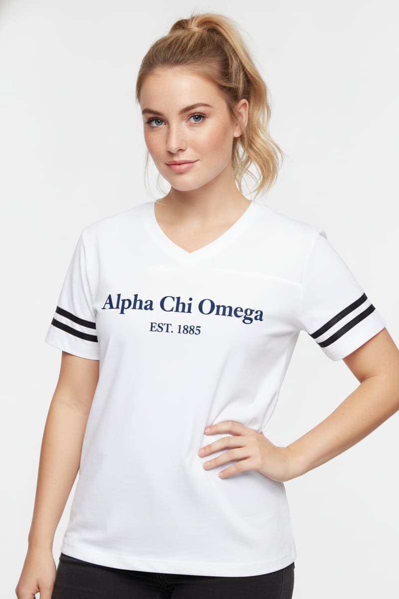 V-Neck Football Tee